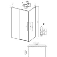 Душевой уголок Grossman Galaxy 120x80x195 120.K33.01.1280.21.02 (черный матовый/шиншилла стекло) - Превью изображения №19 — Интернет-магазин samo.by