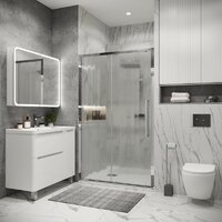 Душевая дверь Grossman Cosmo 100x195 100.K33.02.100.10.02 (хром/шиншилла стекло) - Превью изображения №9 — Интернет-магазин samo.by