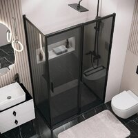 Душевой уголок Grossman Style 110x70x195 120.K33.05.1170.21.10 (черный матовый/тонированное стекло) - Превью изображения №10 — Интернет-магазин samo.by