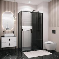 Душевой уголок Grossman Style 110x70x195 120.K33.05.1170.21.10 (черный матовый/тонированное стекло) - Превью изображения №8 — Интернет-магазин samo.by