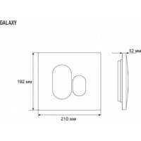 Панель смыва Grossman Galaxy 800.Т1.01.110.110 (хром матовый) - Превью изображения №5 — Интернет-магазин samo.by