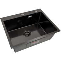 Кухонная мойка ARFEKA Eco AR 600*500 Black PVD Nano Decor - Превью изображения №2 — Интернет-магазин samo.by