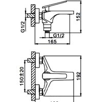 Смеситель FRAP H57 F3257 - Превью изображения №2 — Интернет-магазин samo.by