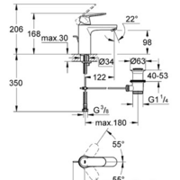Смеситель Grohe Eurosmart Cosmopolitan 23325000 - Превью изображения №2 — Интернет-магазин samo.by