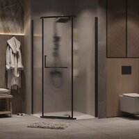 Душевой уголок Grossman Pragma 90x90x195 302.K33.03.9090.21.02 (черный матовый/шиншилла стекло) - Превью изображения №8 — Интернет-магазин samo.by