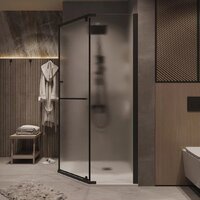 Душевой уголок Grossman Pragma 90x90x195 302.K33.03.9090.21.02 (черный матовый/шиншилла стекло) - Превью изображения №7 — Интернет-магазин samo.by