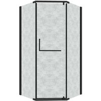 Grossman Pragma 90x90x195 302.K33.03.9090.21.02 (черный матовый/шиншилла стекло)