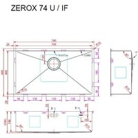 Кухонная мойка ZorG Zerox 74 U / IF PVD Gold - Превью изображения №4 — Интернет-магазин samo.by