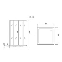Душевая кабина Niagara NG-6001-01Q 90x90x210 (прозрачное стекло) - Превью изображения №3 — Интернет-магазин samo.by
