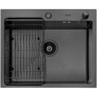 Кухонная мойка ARFEKA ECO AR мойка 600*500, коландер F, дозатор BLACK - Превью изображения №2 — Интернет-магазин samo.by
