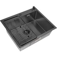 Кухонная мойка ARFEKA ECO AR мойка 600*500, коландер F, дозатор BLACK - Превью изображения №3 — Интернет-магазин samo.by