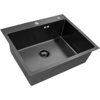 Кухонная мойка ARFEKA ECO AR мойка 600*500, коландер F, дозатор BLACK - Превью изображения №4 — Интернет-магазин samo.by