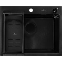 Кухонная мойка Roxen Snake 560220-60-BS PVD графит/текстурная поверхность (с коландером и дозатором) - Превью изображения №7 — Интернет-магазин samo.by