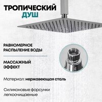 Душевая система  Grocenberg GB5089BG-2 (графит) - Превью изображения №12 — Интернет-магазин samo.by