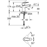 Смеситель Grohe Bauedge 23330001 - Превью изображения №5 — Интернет-магазин samo.by