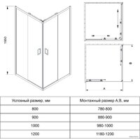 Душевой уголок Veconi RV-14 RV14-12090-01-C5 - Превью изображения №2 — Интернет-магазин samo.by