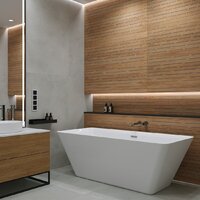 Ванна Wellsee Cute Twin S 168x75 23830101R (отдельностоящая ванна белый глянец, экран, ножки, сифон-автомат хром) - Превью изображения №8 — Интернет-магазин samo.by