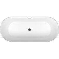 Ванна Wellsee Shell 170x75 28170303R (отдельностоящая ванна белый глянец, экран, ножки, сифон-автомат матовый черный) - Превью изображения №4 — Интернет-магазин samo.by