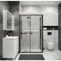 Душевой уголок Grossman Cosmo 100x90x195 120.K33.02.1090.21.02 (черный матовый/шиншилла стекло) - Превью изображения №7 — Интернет-магазин samo.by