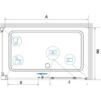 Душевой уголок RGW CL-48B (CL-14B + Z-050-1B) 32094805-014 150x100 (черный/прозрачное стекло) - Превью изображения №5 — Интернет-магазин samo.by