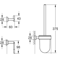 Набор для туалета Grohe Essentials Cube 40757001 (хром) - Превью изображения №2 — Интернет-магазин samo.by