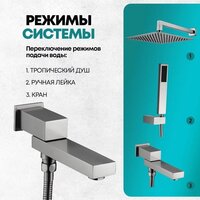 Душевая система  Grocenberg GB5089BG-1 (графит) - Превью изображения №10 — Интернет-магазин samo.by