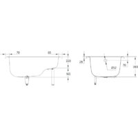 Ванна BLB Europa Mini 120x70 - Превью изображения №4 — Интернет-магазин samo.by