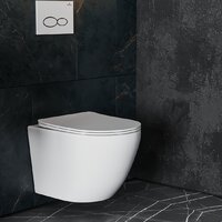 Унитаз подвесной Roxen Antares 530185-01 в комплекте с инсталляцией StounFix Dual Fresh 6 в 1 966181 (кнопка: бежевый) - Превью изображения №9 — Интернет-магазин samo.by