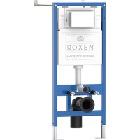 Унитаз подвесной Roxen Antares Black в комплекте с инсталляцией StounFix Dual Fresh 6 в 1 964658 (кнопка: хром глянец) - Превью изображения №4 — Интернет-магазин samo.by