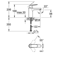 Смеситель Grohe Eurosmart Cosmopolitan 23327000 (хром) - Превью изображения №2 — Интернет-магазин samo.by
