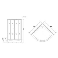 Душевая кабина Niagara NG-6001-01 90x90x210 (прозрачное стекло) - Превью изображения №3 — Интернет-магазин samo.by