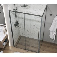 Душевая стенка Grossman Galaxy 80x195 200.K33.01.80.42.00 (графит сатинстекло прозрачное) - Превью изображения №7 — Интернет-магазин samo.by