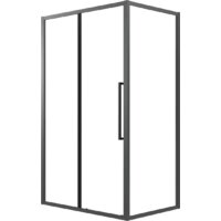 Grossman Cosmo 100x90x195 120.K33.02.1090.21.00 (черный матовый/прозрачное стекло)