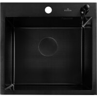 Кухонная мойка Roxen Snake 560220-50-BS (50*48) PVD графит/текстурная поверхность (с коландером и дозатором) - Превью изображения №8 — Интернет-магазин samo.by