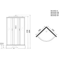 Душевая кабина Niagara NG-6702-14G 100x100x215 - Превью изображения №4 — Интернет-магазин samo.by