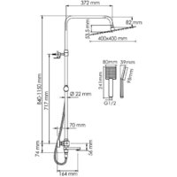 Душевая система  Wasserkraft A199.119.141.010.CH Thermo - Превью изображения №3 — Интернет-магазин samo.by