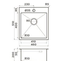 Кухонная мойка Omoikiri Akisame 46 GB - Превью изображения №2 — Интернет-магазин samo.by