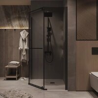 Душевой уголок Grossman Pragma 90x90x195 302.K33.03.9090.21.10 (черный матовый/тонированное стекло) - Превью изображения №8 — Интернет-магазин samo.by