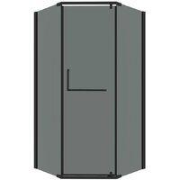 Grossman Pragma 90x90x195 302.K33.03.9090.21.10 (черный матовый/тонированное стекло)