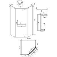 Душевой уголок Grossman Pragma 90x90x195 302.K33.03.9090.21.10 (черный матовый/тонированное стекло) - Превью изображения №11 — Интернет-магазин samo.by