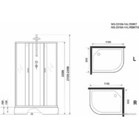 Душевая кабина Niagara NG-33184-14LBKTG 110x80 - Превью изображения №5 — Интернет-магазин samo.by