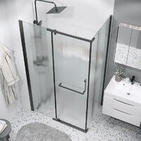 Душевой уголок Grossman Pragma 100x80x195 120.K33.03.1080.21.02 (черный матовый/стекло шиншилла) - Превью изображения №10 — Интернет-магазин samo.by