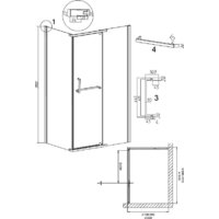 Душевой уголок Grossman Pragma 100x80x195 120.K33.03.1080.21.02 (черный матовый/стекло шиншилла) - Превью изображения №11 — Интернет-магазин samo.by
