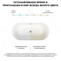 Ванна Wellsee Croquis 166x77 230302003 (отдельностоящая ванна матовый белый/матовый черный, экран, ножки, сифон-автомат матовый черный) - Превью изображения №7 — Интернет-магазин samo.by