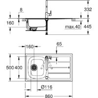 Кухонная мойка Grohe К200 31562SD0 - Превью изображения №2 — Интернет-магазин samo.by