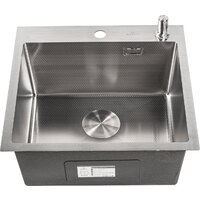 Кухонная мойка Roxen Snake 560220-50-S (50*48) сатин/текстурная поверхность (с коландером и дозатором) - Превью изображения №10 — Интернет-магазин samo.by