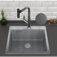 Кухонная мойка Roxen Snake 560220-50-S (50*48) сатин/текстурная поверхность (с коландером и дозатором) - Превью изображения №3 — Интернет-магазин samo.by