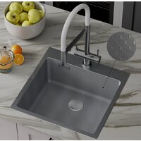 Кухонная мойка Roxen Snake 560220-50-S (50*48) сатин/текстурная поверхность (с коландером и дозатором) - Превью изображения №5 — Интернет-магазин samo.by