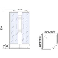 Душевая кабина River Nara Light XL 100/24 MT - Превью изображения №5 — Интернет-магазин samo.by