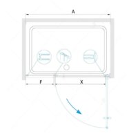 Душевая дверь RGW HO-012B 350601209-24 90 (черный/матовое-сатинат стекло) - Превью изображения №2 — Интернет-магазин samo.by